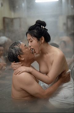 【AI真人小剧场】《独闯男汤大冒险》乳钉女孩进男澡堂，与大爷激战！ 配图6