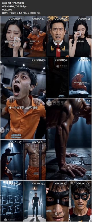 【AI短剧】《惩奸侠》EP0-10集，被女友诬告打进死狱的他，誓言要扫除世上所有 配图14