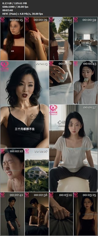【AI短剧】《金鸡之路》EP1-6集，普通女孩为救母入富豪派对圈首次上游艇被踹下 配图13