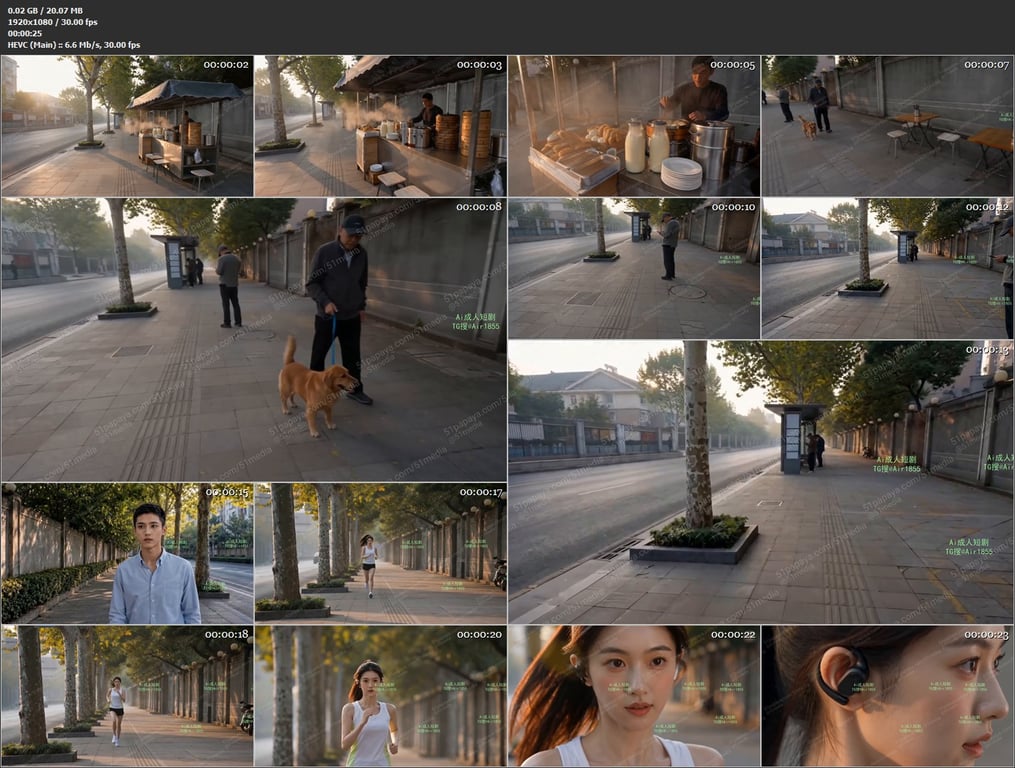 【AI短剧】《小明的一天》跑步路过的美女付费就可以解锁操逼支线，专挑3个漂亮妹子 配图12