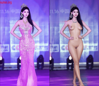 【AI脱衣】网红美女脱衣系列萧纤纤国际小姐愃氺 配图3