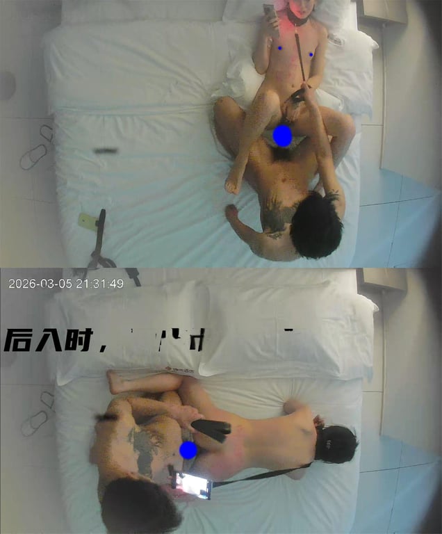 酒店偷拍大尺度流出！御姐被男友SM狠调教拴狗链暴力拖拽锁喉窒息猛操，满嘴骚话高潮 配图15