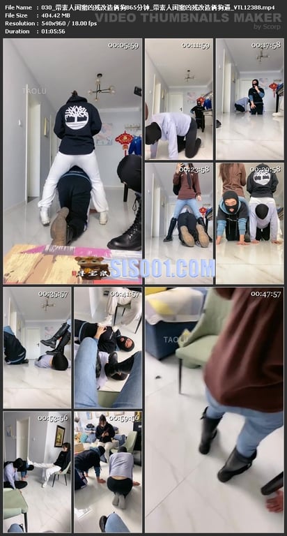 ㊙【SM调教】【罗宾女王】暴力管教傻逼靴生狗/带素人闺蜜凶残改造俩狗逼2V 配图4
