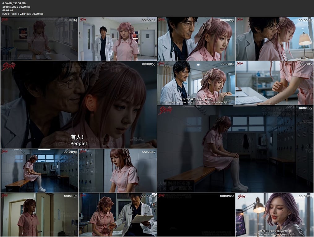 【AI短剧】《夜勤病栋》EP1-10集完结，比良坂医生开始了对七濑恋的调教... 配图11