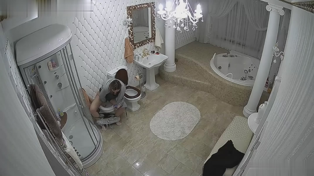 黑客破解豪华别墅卫生间的监控摄像头偷拍有钱人是怎样上厕所的两个坐厕还是头次见 配图2
