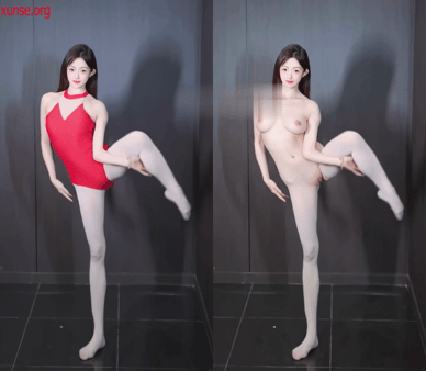 【AI脱衣】网红美女脱衣系列小嘉（第二弹）一字马小仙女氺 配图6