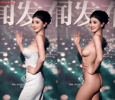 【AI脱衣】网红美女脱衣系列陈思蓓澳门小姐愃氺 配图5