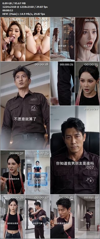 【AI短剧】《人到中年当保安》EP1-5集，原本是个想混日子的中年保安，结果半夜 配图10