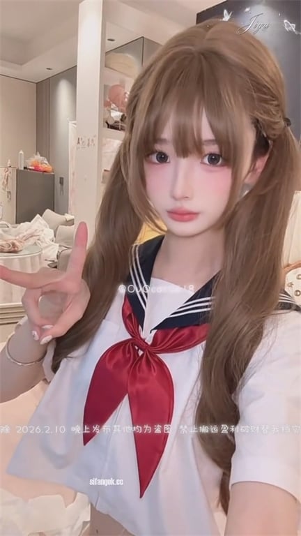 推荐抖音20岁颜值嫩妹【季雨】极品萝莉，粉奶无毛粉穴， 配图3