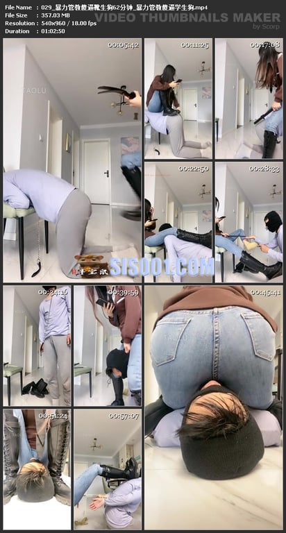㊙【SM调教】【罗宾女王】暴力管教傻逼靴生狗/带素人闺蜜凶残改造俩狗逼2V 配图3