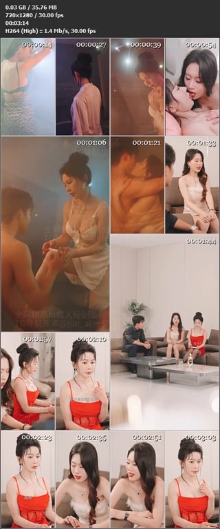 【AI短剧】《错位爱人》EP1-8集，夫妻就在闺蜜边上大战直接让闺蜜醒来一起加入 配图15