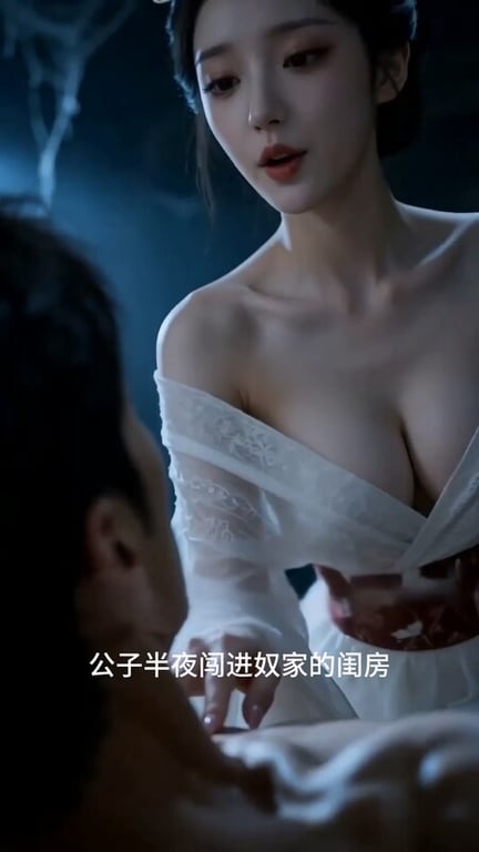 【AI短剧】『古寺艳鬼录』第1-3集 被聂小倩全裸摄魂采阳销魂又刺激骨髓都要被榨 配图8