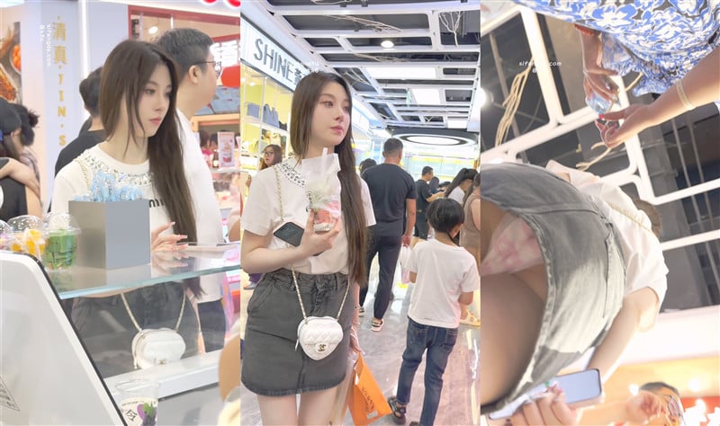 【KFC】大神一路跟踪抄底短裙美女和闺蜜买奶茶精装气质型 配图2