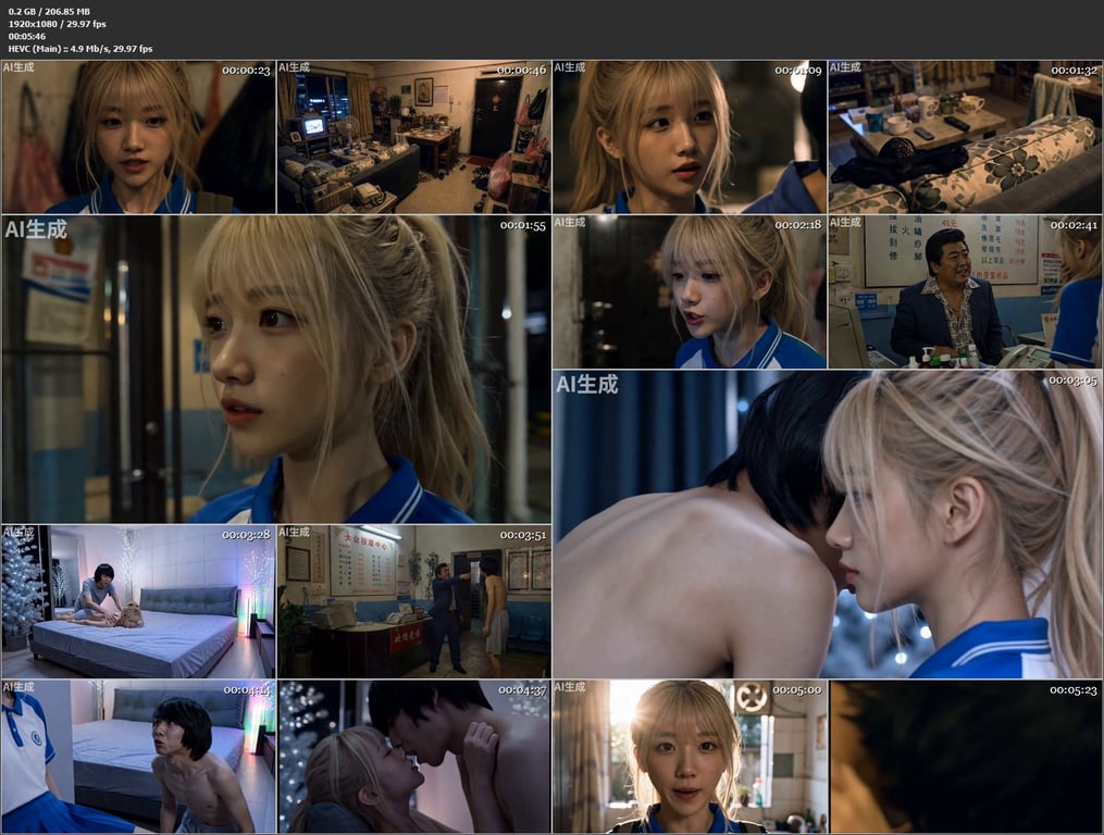 【AI短剧】《高三爱情故事》EP1-9+番外篇合集，校园里的青涩做爱啪啪啪，原档 配图13