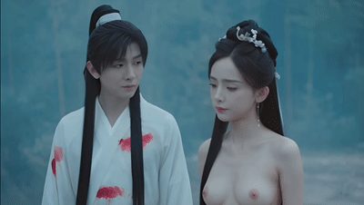 【AI脱衣】魔改电视剧《赴山海》古力娜扎首部大尺度影剧！超色情的口交自慰反差一面 配图7