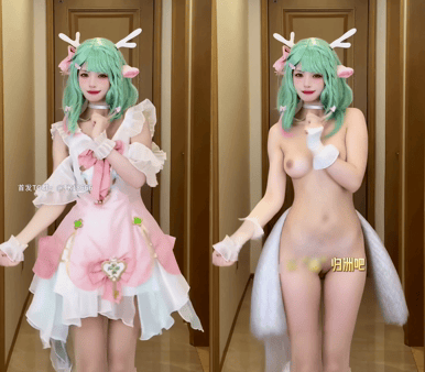 【AI脱衣】星狗第三弹_日系甜美长相，私处是光洁无毛的白虎穴 配图4