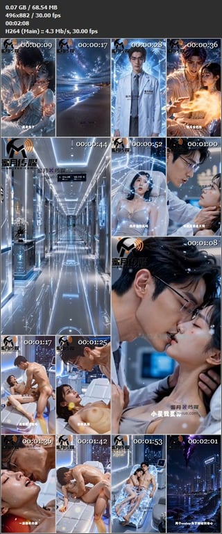 【AI短剧】《恋与深空次元恋》EP1-3集，与火系海神在深海操逼，随后被冰系神医 配图8