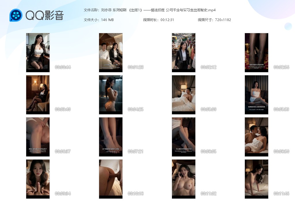 【AI短剧换脸】《出差》01刘亦菲情迷印度 公司千金与实习生出差秘史！ 配图6
