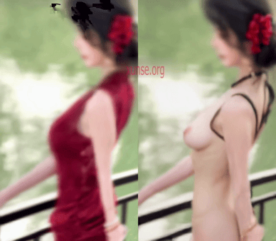 【AI脱衣】网红美女脱衣系列纸鱼（第二弹）国风模特愃氺 配图4