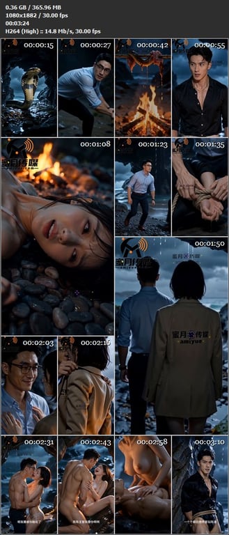 【AI短剧】《邮轮禁忌之夜：荒岛第一次》EP1-3集，第一次的禁忌之夜悄然降临。 配图10