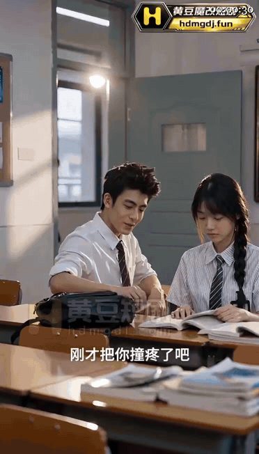 【AI短剧】《飘飘欲仙：富二代征服校园母狗》EP1-6集，情侣学生教室里偷做爱白 配图4