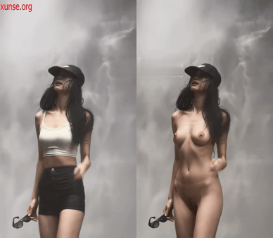 【AI脱衣】网红美女脱衣系列叶小喵啦青春活力氺 配图2