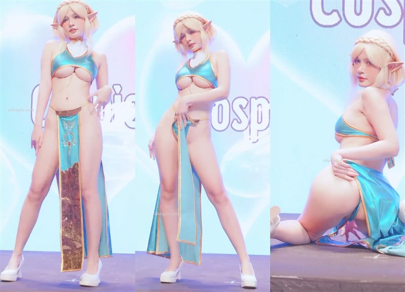 台湾成人漫展极致诱惑！大尺度Cosplay女神不经意走光瞬间全曝光长枪短炮狂拍 配图4