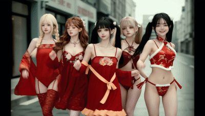 【AI自制小短剧】《团年上集》白湖传媒集团传媒年会上，签约艺人回馈员工啪啪啪！ 配图3