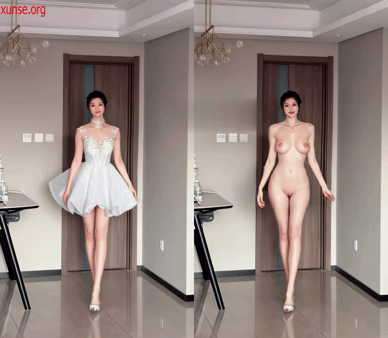 【AI脱衣】网红美女脱衣系列妹妹义长腿校花氺 配图4