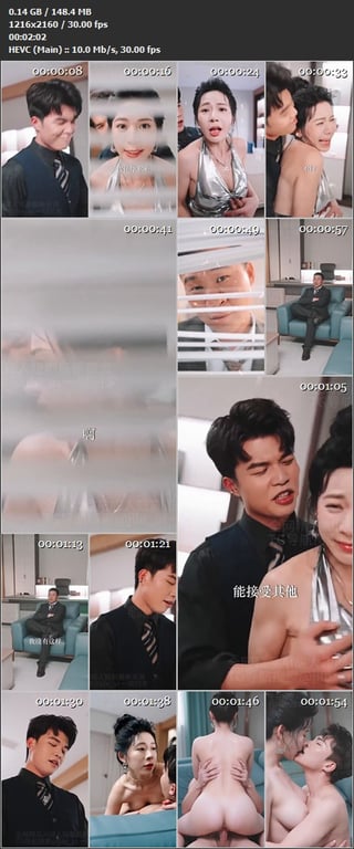 【AI短剧】《错位爱人》EP1-9集，夫妻就在闺蜜边上大战直接让闺蜜醒来一起加入 配图17