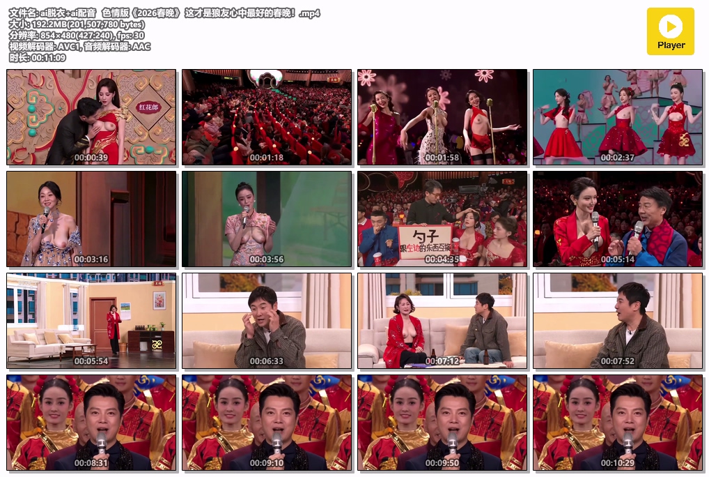 【ai脱衣+ai配音】魔改电视剧色情版《2026春晚》这才是狼友心中最好的春晚！ 配图7