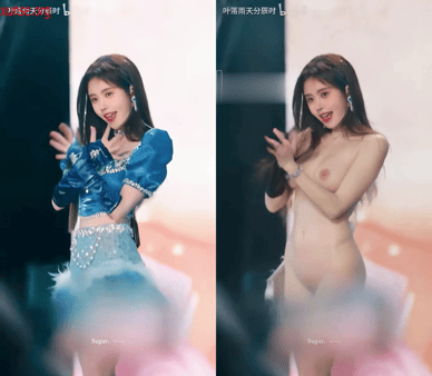 【AI脱衣】明星脱衣系列鞠婧祎美的很有辨识度氺 配图2