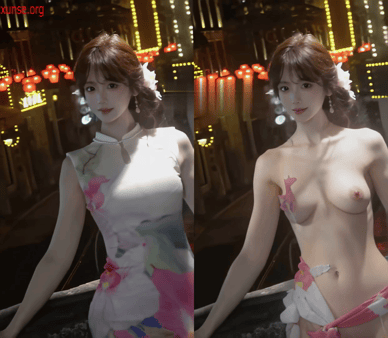 【AI脱衣】网红美女脱衣系列 一个富贵性感甜妹愃氺 配图6