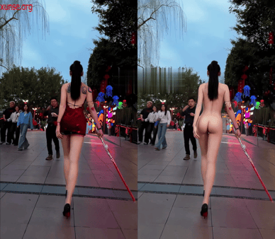 【AI脱衣】网红美女脱衣系列妖十一（第二弹）妖艳大姐愃氺 配图4