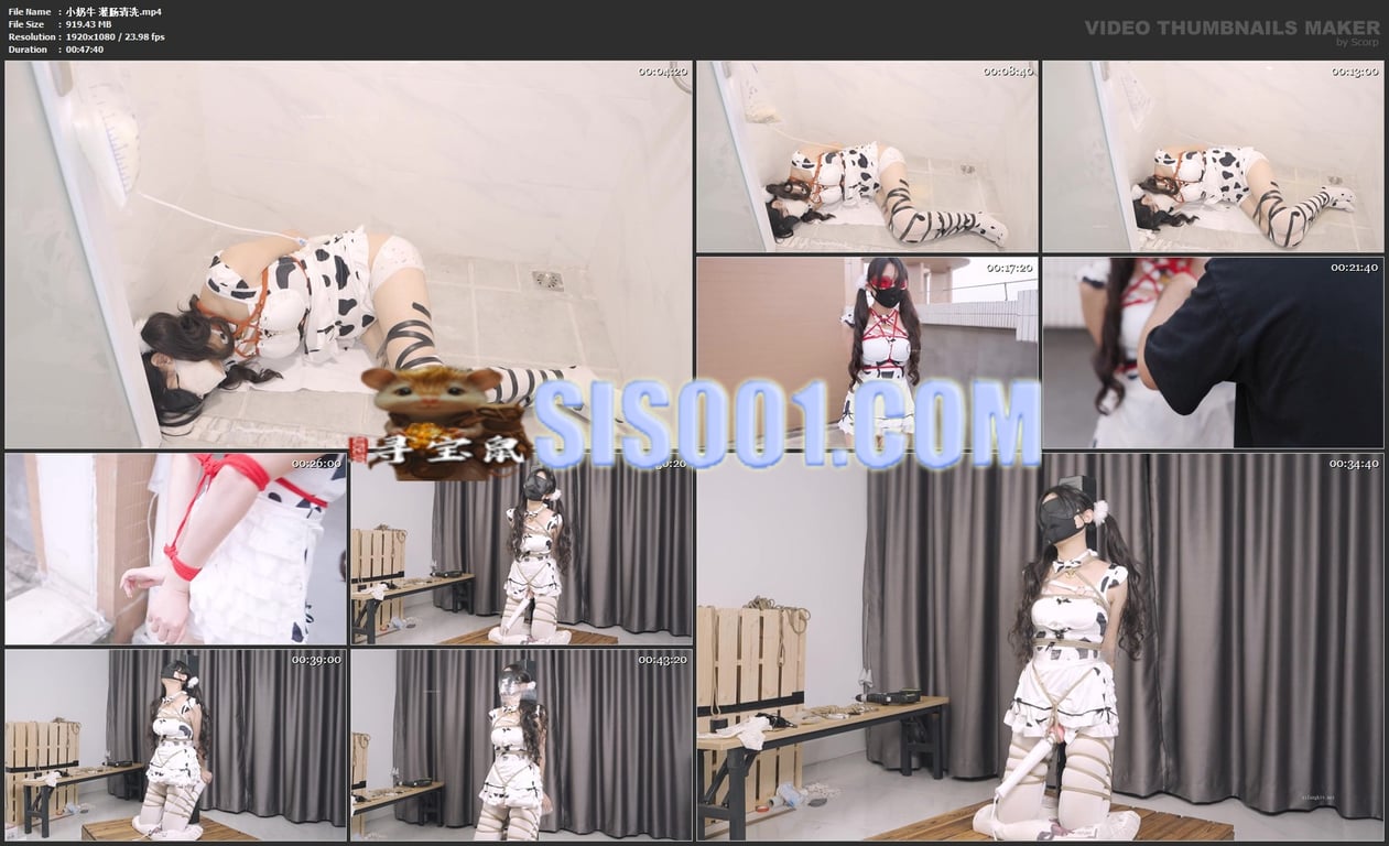【SM调教】【绿帽学院】灌肠 炮机 水刑强制高潮拘束架，强制开口，口虐，医用胶管 配图8