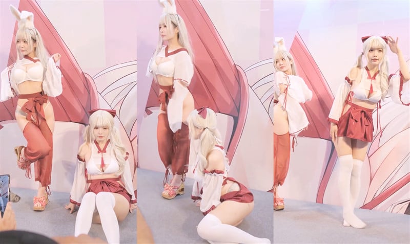台湾成人漫展极致诱惑！大尺度Cosplay女神不经意走光瞬间全曝光长枪短炮狂拍 配图3