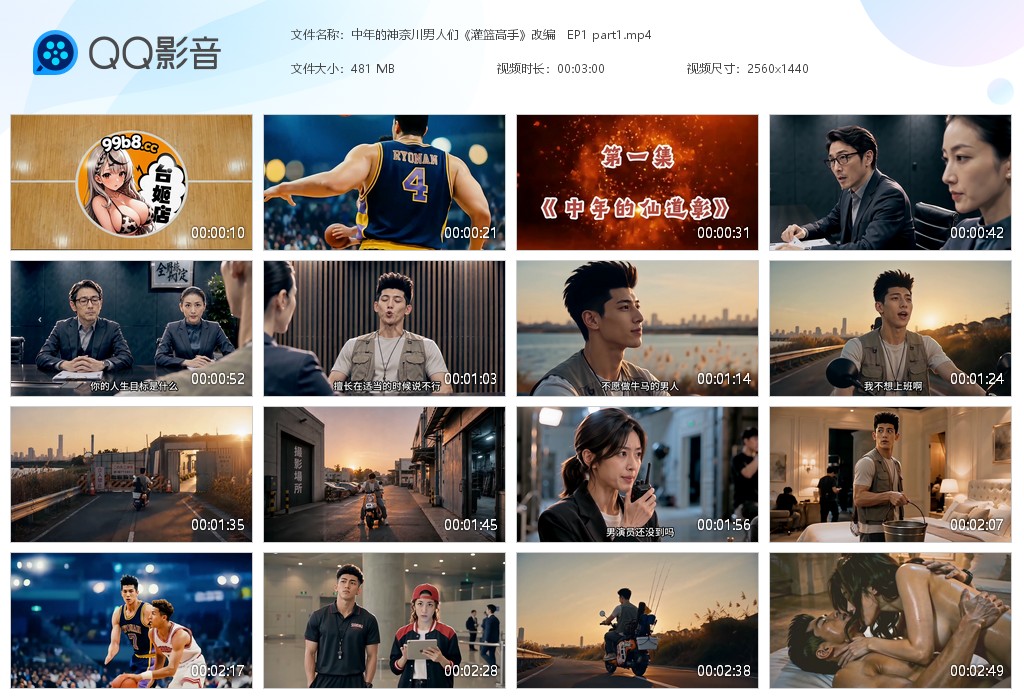 【AI自制短剧】《中年的神奈川男人们》EP1 part1-part3《灌篮高手》 配图6