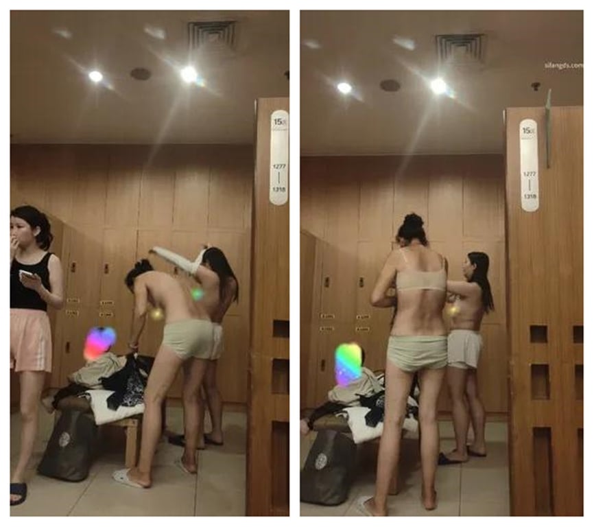 坑爹女主播【少女时代】潜入洗浴会所移动偷拍再遇极品齐肩短发美女撕胸贴和三闺蜜一网 配图4