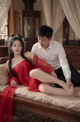 【AI短剧换脸】《出差7》刘亦菲 迪丽热巴谁还没有个副业啊，国风少女的献身！ 配图2