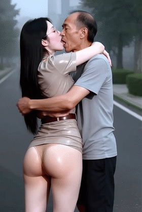 【AI短剧】《女教官和大叔》泰剧，女教官与大叔直接在大马路肏了起来！ 配图2
