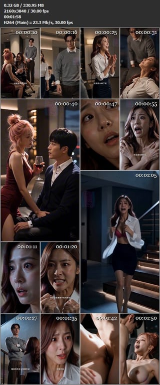 【AI短剧】《交换游戏》EP1-12集，巧合进入夫妻交换网站参与教授和他夫人的3 配图21