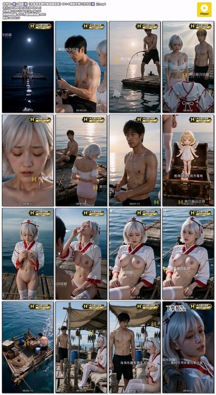 AI短剧《木筏求生靠钓鱼组建后宫》EP1-6 原版无第三方水印 配图23