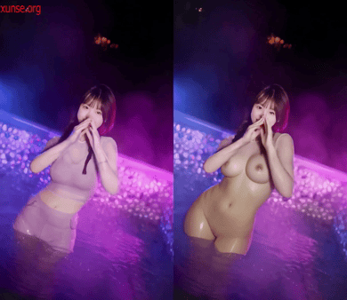 【AI脱衣】网红美女脱衣系列野小马美丽歌姬氺 配图6