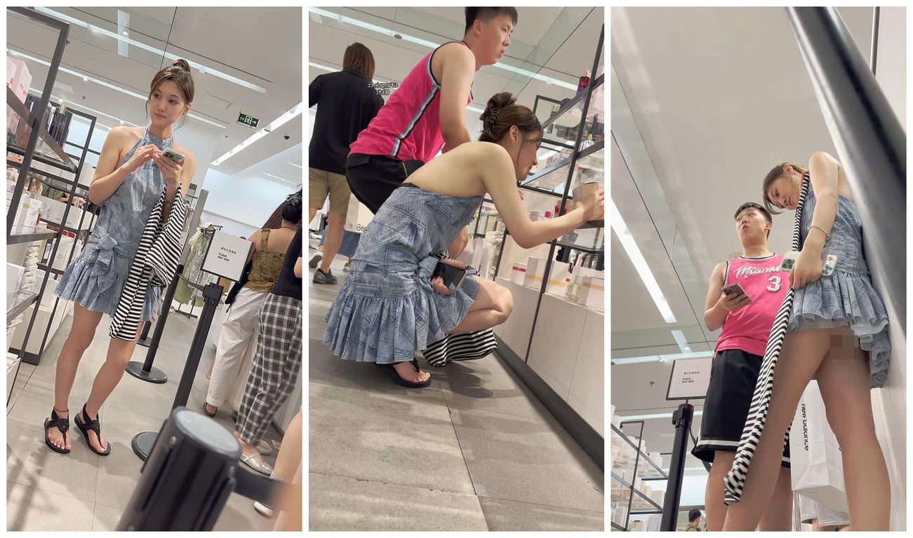 【五月重磅流出】KFC露背裙极品美女跪求男友买衣·白色骚窄内精心打扮，骚气爆棚让人忍不住想狠狠揉捏那翘臀蛋！-老宋论坛