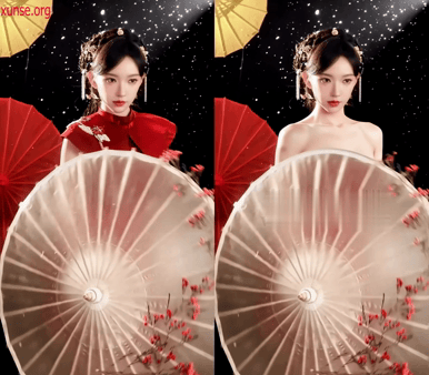 【AI脱衣】程潇-第七弹---明星脱衣--内地知名歌手，女星氺 配图3