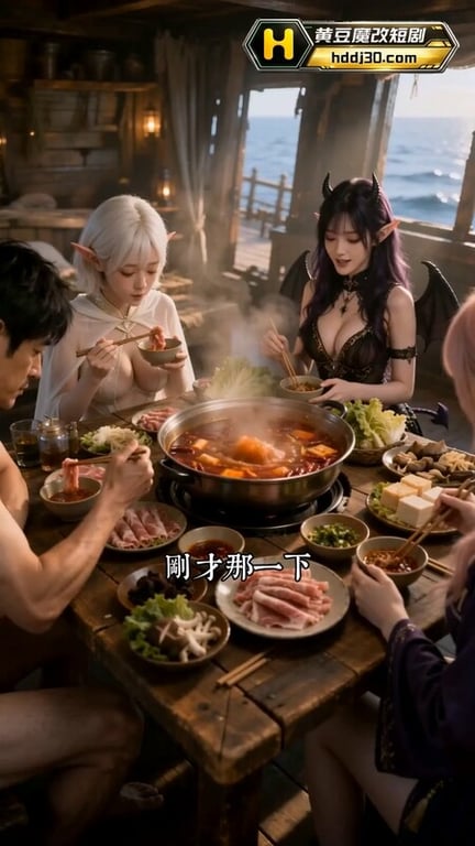 AI短剧《木筏求生靠钓鱼组建后宫》EP1-6 原版无第三方水印 配图18