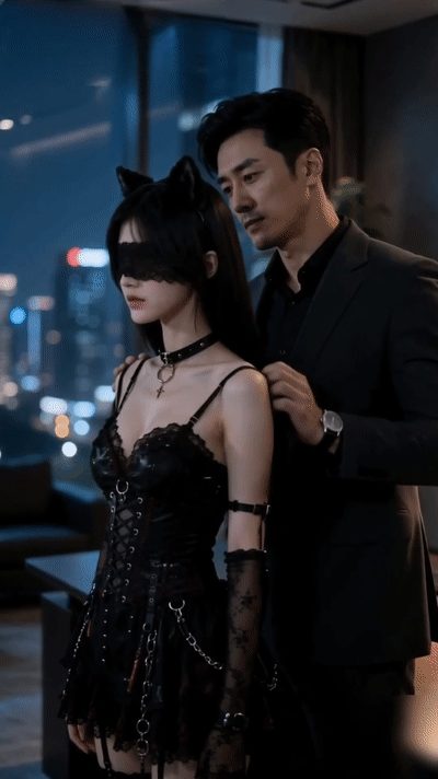 【AI短剧】《不能碰的猫耳女下属的秘密》1-4集加班夜发情求摸 办公桌上黑丝被撕 配图2