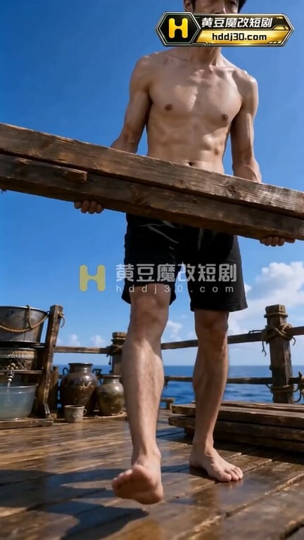 AI短剧《木筏求生靠钓鱼组建后宫》EP1-6 原版无第三方水印 配图5