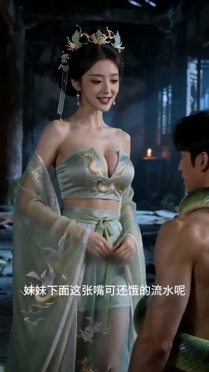 【AI短剧】『古寺艳鬼录』第1-3集 被聂小倩全裸摄魂采阳销魂又刺激骨髓都要被榨 配图34