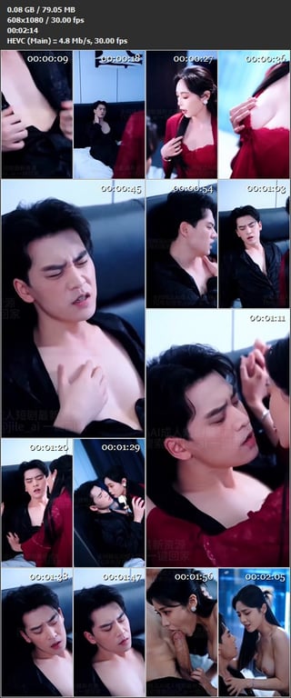 【AI短剧】《双女深喉》EP1-8集，以为是过敏其实欲火焚烧，反差仙人跳的叫床服 配图9